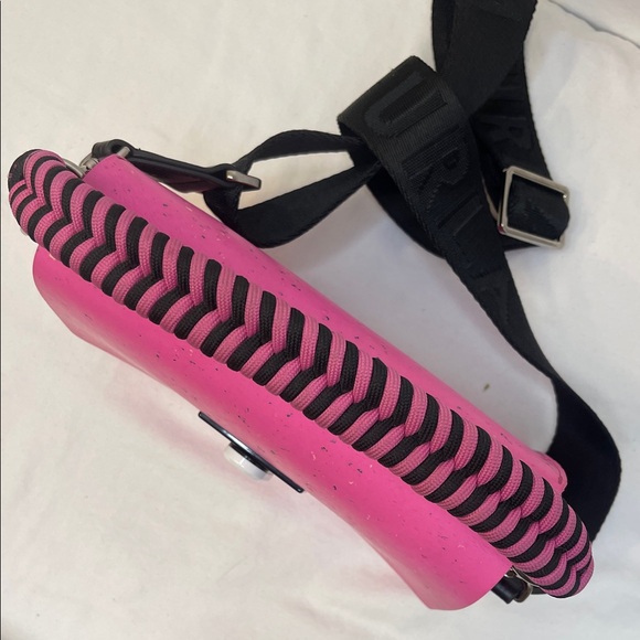 Furla 1927 Soft Mini Crossbody Bag in Fuchsia Rubber & Leather No Callouts - Picture 11 of 15